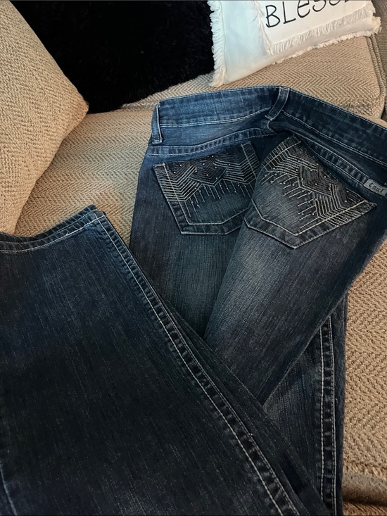 Cruel Denim Denim - Cruel Women’s Dark Blue Boot Cut Jeans with Embroidered Back Pockets